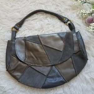 Lucky Brand Leather Patchwork Shoulder Hobo Purse